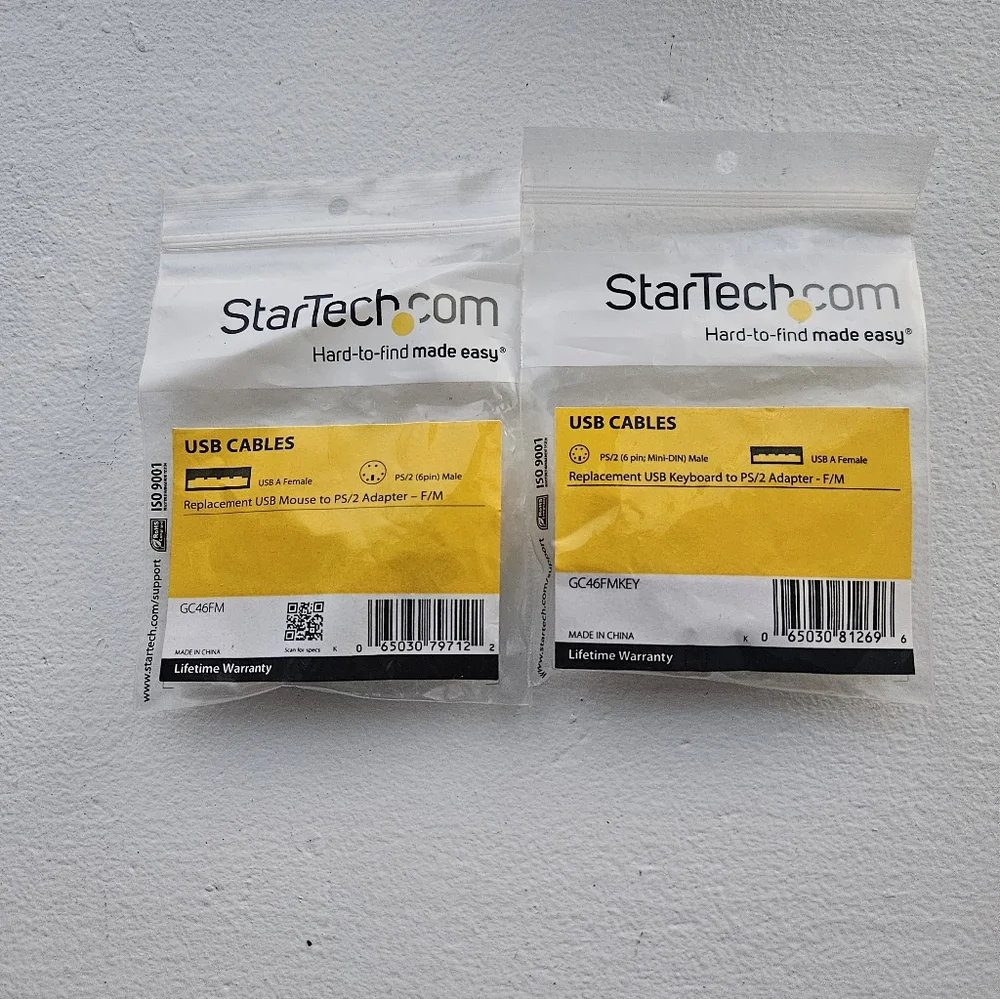NEW StarTech USB keyboard & Mouse Cables with PS/2 Adapter